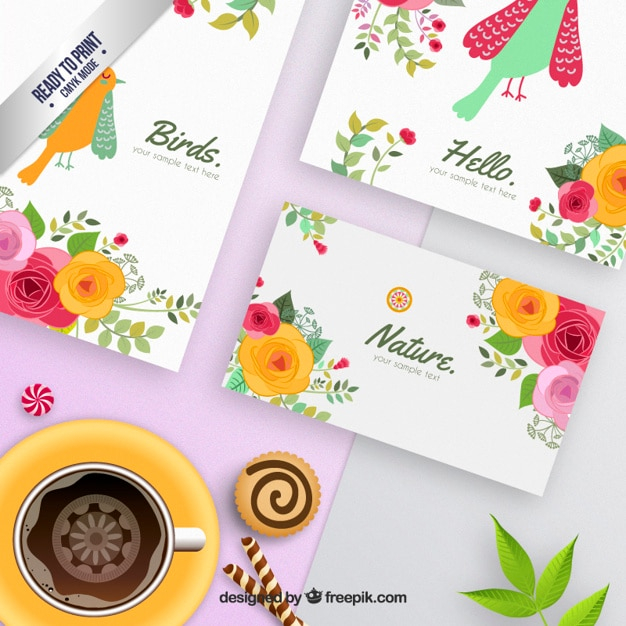 brochure,floral,card,flowers,template,nature,bird,brochure template,hand drawn,stationery,visit card,sketchy