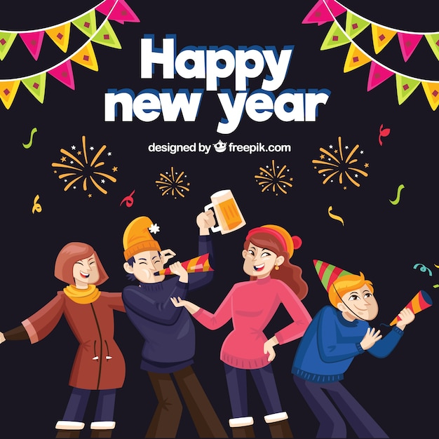 background,happy new year,new year,people,party,dance,celebration,fireworks,happy,holiday,event,happy holidays,friends,new,december,celebrate,year,festive,season,2018