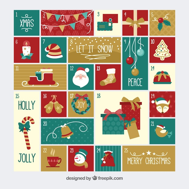 calendar,christmas,winter,merry christmas,hand,santa,xmas,hand drawn,celebration,decoration,christmas decoration,december,decorative,date,cold,culture,diary,holidays,presents,advent