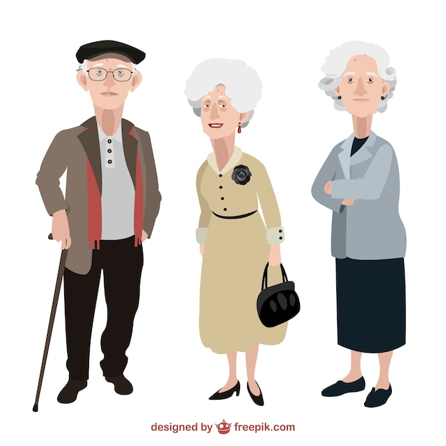  people, hair, clothes, human, glasses, bag, elegant, shoes, white, dress, illustration, cap, old, walking, knowledge, old people, grandmother, stick, grandfather, grandparents