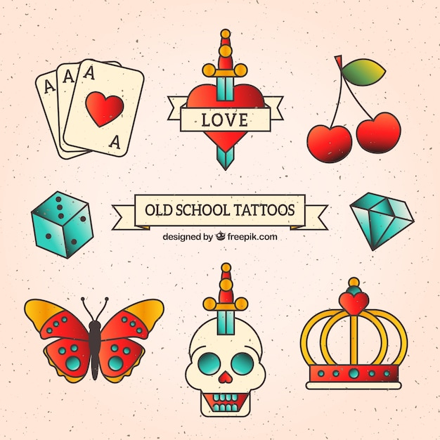 Free: Old school tattoo collection 