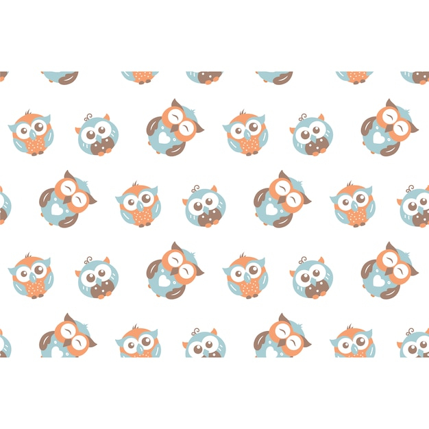 Free: Owls pattern background - nohat.cc