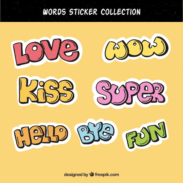 love,comic,labels,decoration,modern,stickers,decorative,pack,messages