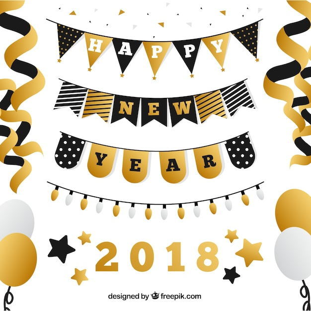happy new year,new year,party,celebration,happy,holiday,event,happy holidays,new,balloons,elements,december,decorative,celebrate,year,festive,season,pack,2018