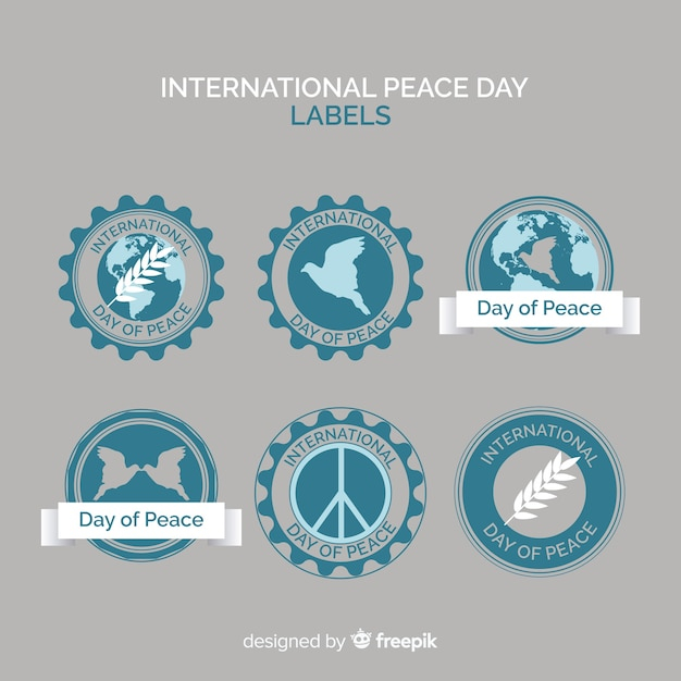 label,design,badge,world,celebration,holiday,flat,flat design,help,celebrate,print,peace,freedom,festive,international,day,pack,solidarity,collection,set