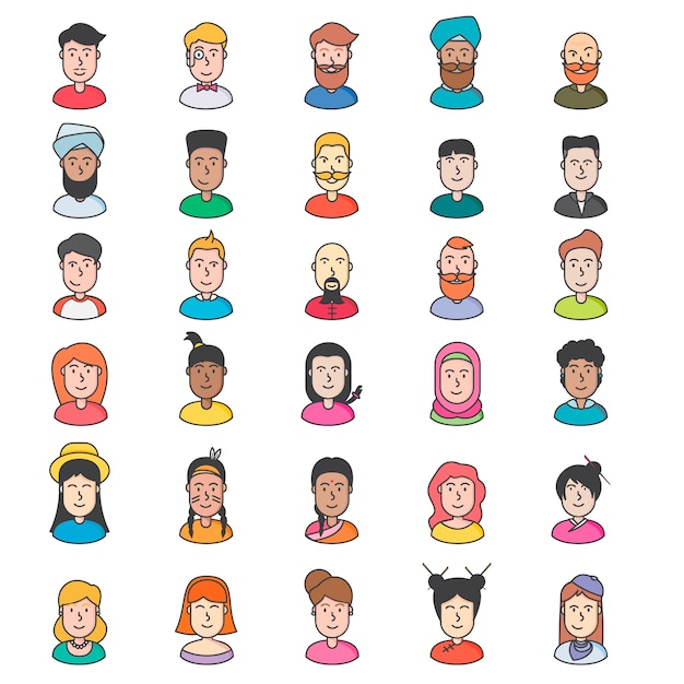 people,icon,face,icons,avatar,expression,faces,icon set,pack,collection,set,different