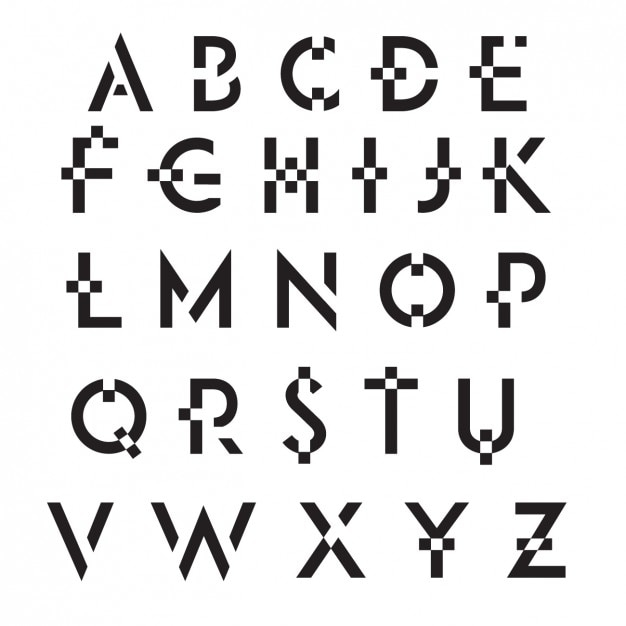  design, typography, black, font, alphabet, pixel, letters, lettering, abc, squares, type, typographical