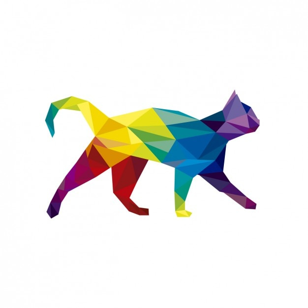 animal,cat,polygon,animals,polygonal,illustration,low poly,colored