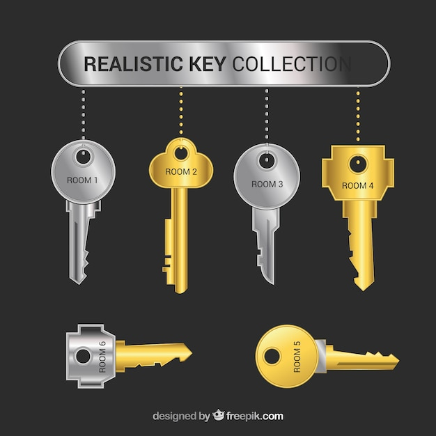 metal,silver,golden,security,door,key,lock,keys,collection,set,realistic,objects