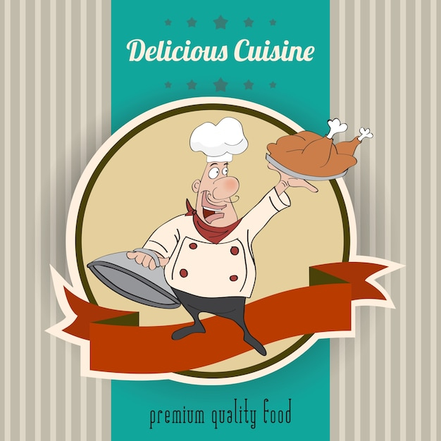 poster,food,vintage,sale,label,restaurant,cartoon,retro,chef,smile,happy,shop,price,sign,cook,cooking,drawing,funny,fresh,sell