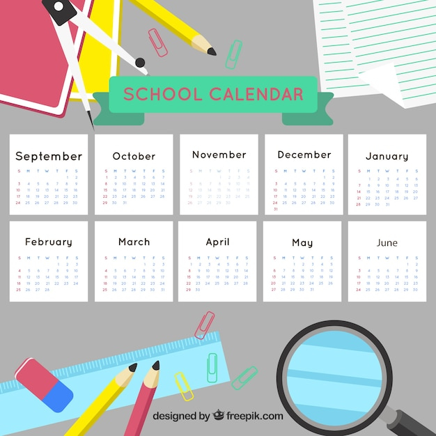 calendar,school,design,template,education,paper,student,number,colorful,time,study,pencil,notebook,flat,elements,students,flat design,plan,schedule,college
