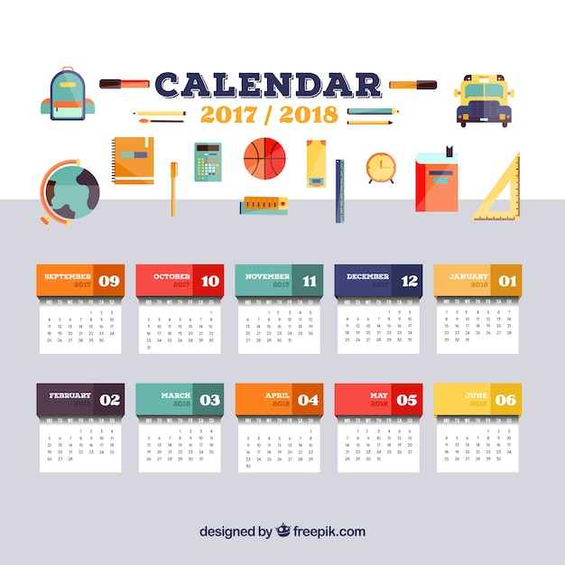 calendar,school,book,design,template,education,student,number,colorful,time,study,bus,flat,elements,students,flat design,fun,plan,schedule,college