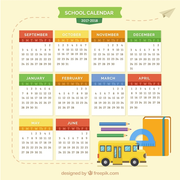 calendar,school,design,template,education,student,number,colorful,time,study,bus,flat,students,flat design,fun,plan,schedule,college,date,planner