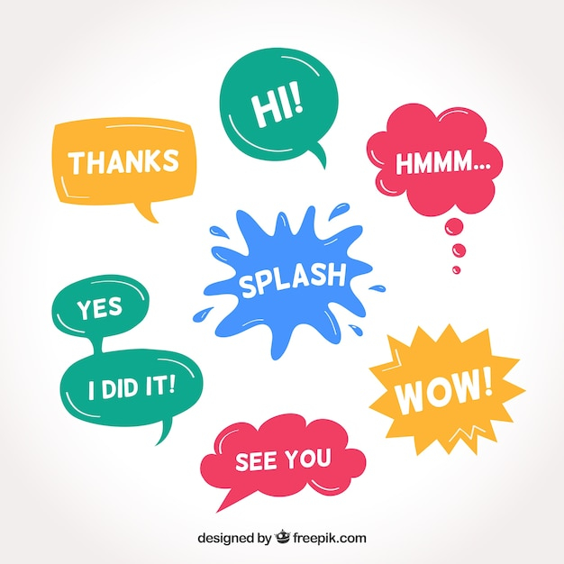 comic,splash,shapes,color,bubble,communication,balloons,chat,talk,bubbles,message,speech,conversation,speak,speech bubbles,dialog,feedback,talk bubble,set,messages