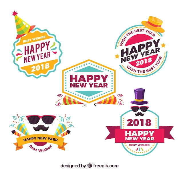 happy new year,new year,party,celebration,happy,holiday,event,labels,happy holidays,decoration,new,stickers,december,decorative,celebrate,year,festive,season,2018