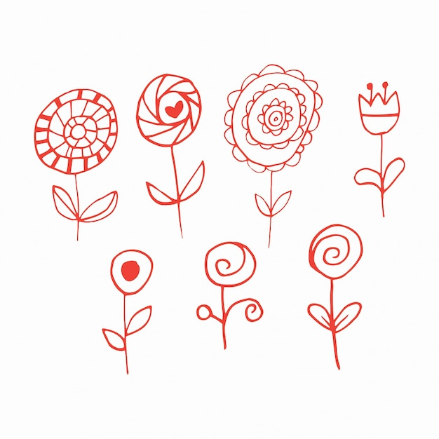 flower,floral,love,circle,shapes,cute,spring,art,leaves,doodle,sketch,drawing,eps,simple,blossom,branches,style,handdrawn,spring flowers