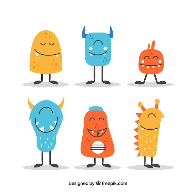 character,cartoon,flat,monster,colors,fun,cartoon character,funny,style,pack,collection,monsters,set,beast,creature,creatures,flat style,beasts
