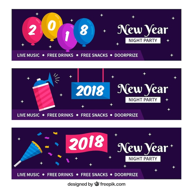 banner,happy new year,new year,party,design,banners,celebration,happy,holiday,event,happy holidays,flat,new,balloons,elements,december,celebrate,year,festive,season