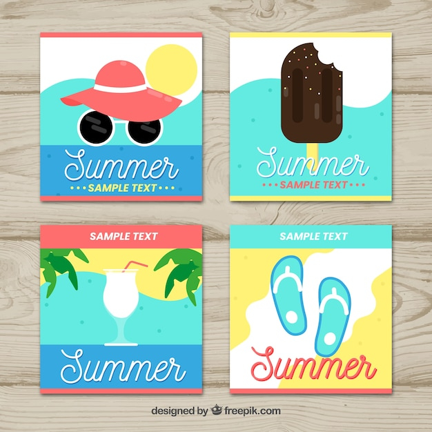 card,summer,beach,sea,sun,ice cream,holiday,ice,drink,elements,cards,sunglasses,vacation,templates,cream,sunshine,season,pack,collection,set