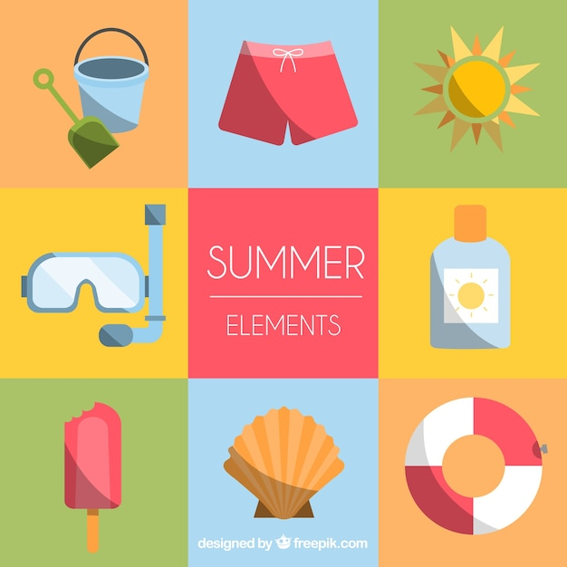summer,beach,sea,sun,ice cream,icons,holiday,clothes,flat,ice,cube,elements,vacation,cream,sunshine,style,season,pack,collection,shovel