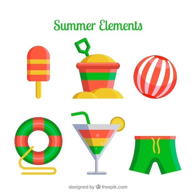 food,summer,beach,sea,sun,ice cream,holiday,clothes,flat,ice,drink,elements,vacation,cream,sunshine,style,season,pack,collection,set