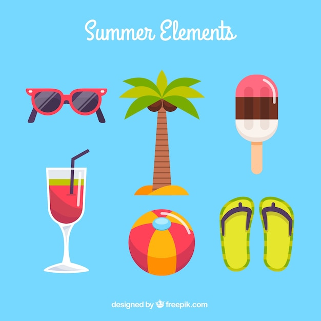food,tree,summer,beach,sea,sun,ice cream,holiday,clothes,flat,ice,drink,palm tree,elements,palm,sunglasses,vacation,cream,sunshine,style