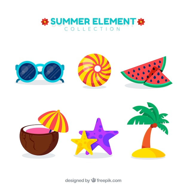 food,tree,summer,beach,sea,sun,fruit,holiday,clothes,flat,drink,palm tree,elements,palm,sunglasses,vacation,sunshine,style,season,pack