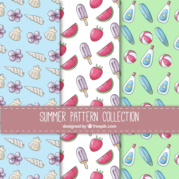 background,pattern,watercolor,summer,beach,sea,sun,fruits,holiday,patterns,ice,elements,vacation,templates,sunshine,style,season,pack,collection,balls