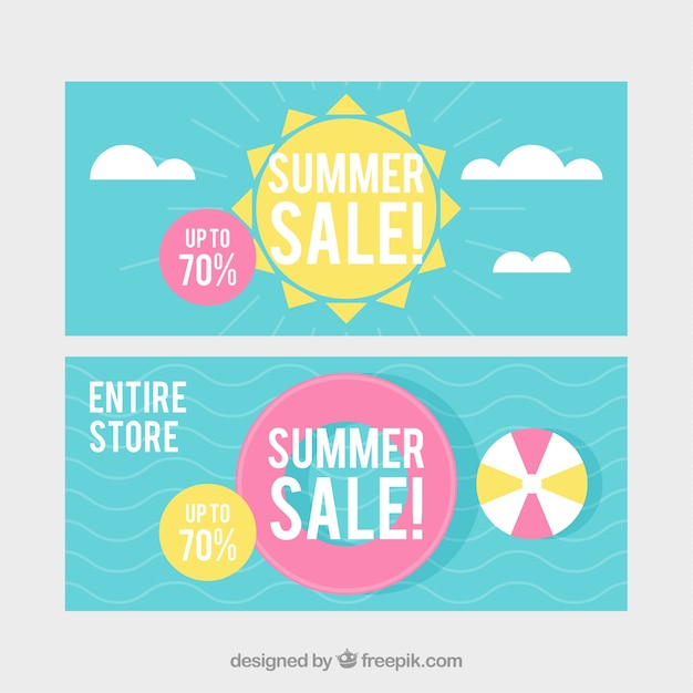 banner,sale,water,summer,beach,sea,sun,banners,holiday,flat,elements,colors,vacation,templates,sunshine,style,season,pack,collection,set