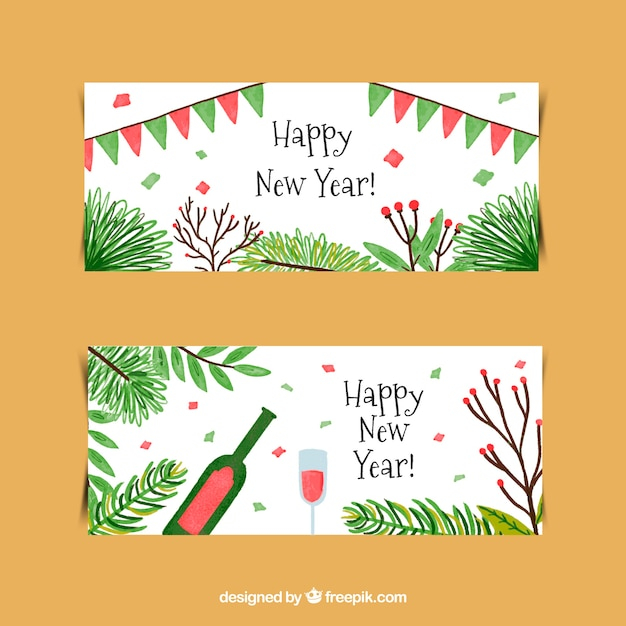 banner,happy new year,new year,party,hand,template,banners,hand drawn,ornaments,celebration,happy,confetti,holiday,event,happy holidays,decoration,new,fun,december,decorative