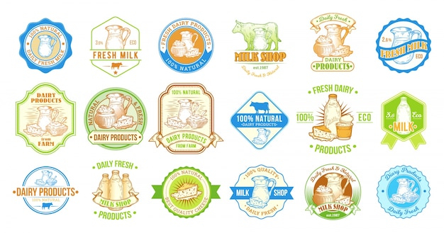  logo, food, vintage, label, icon, hand, badge, retro, hand drawn, farm, shop, milk, graphic, badges, labels, cow, bottle, glass, drink