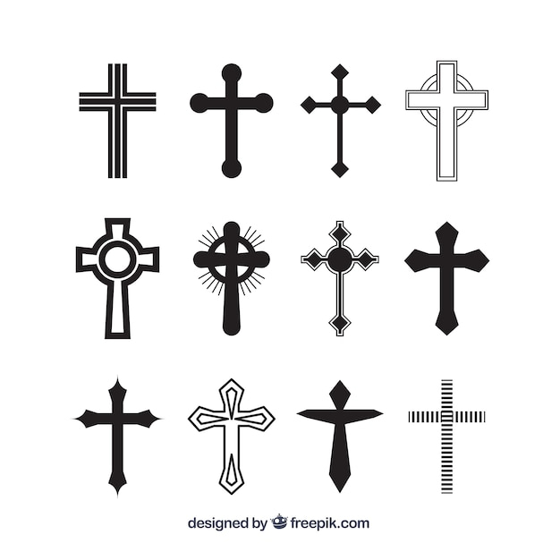  icon, lines, black, silhouette, sign, religion, cross, symbol, christian, collection, set, crosses, cross symbol, symbol icon, religiosity