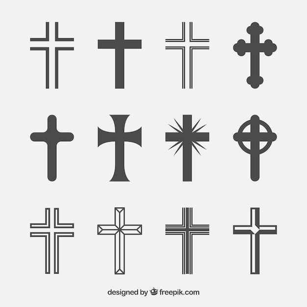  icon, lines, black, silhouette, sign, religion, cross, symbol, christian, collection, set, crosses, cross symbol, symbol icon, religiosity