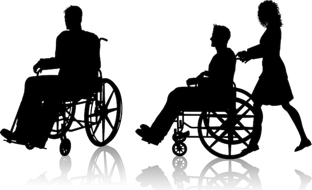  background, man, black, silhouette, couple, chair, shadow, female, wheelchair, disabled, disability, silhouettes, male, crippled