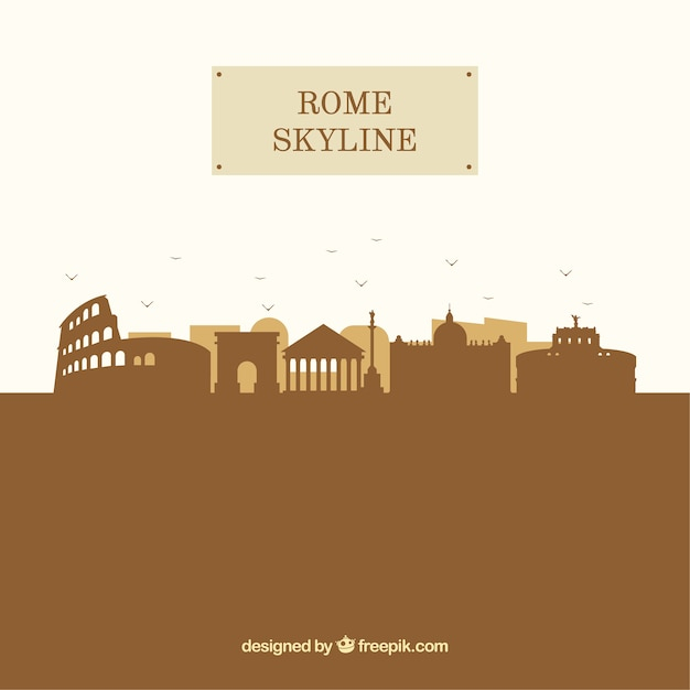 background,city,silhouette,backdrop,flat,buildings,skyline,italy,city silhouette,city skyline,style,city buildings,rome,monuments,flat style