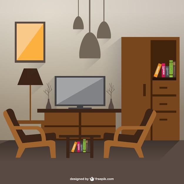  design, house, table, graphic design, books, graphic, furniture, room, tv, lamp, sketch, flat, decoration, interior, chair, illustration, flat design, living room, shelf