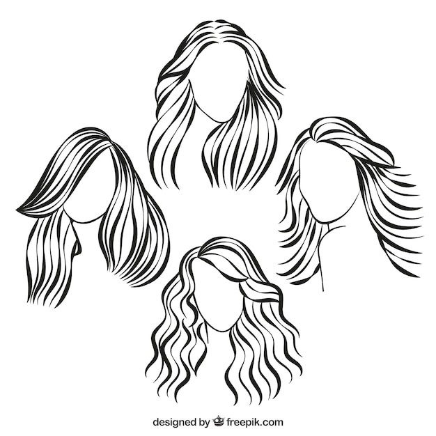 Seventies long hairstyles - Top vector, png, psd files on 