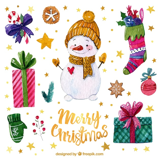 watercolor,christmas,christmas card,merry christmas,xmas,cute,celebration,happy,snowman,holiday,gift card,festival,happy holidays,decoration,christmas decoration,christmas gift,christmas elements,elements,gifts,december