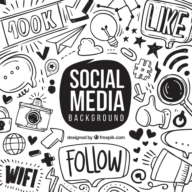 background,technology,hand,social media,hand drawn,web,website,network,internet,social,like,backdrop,contact,communication,drawing,elements,list,profile,information,media