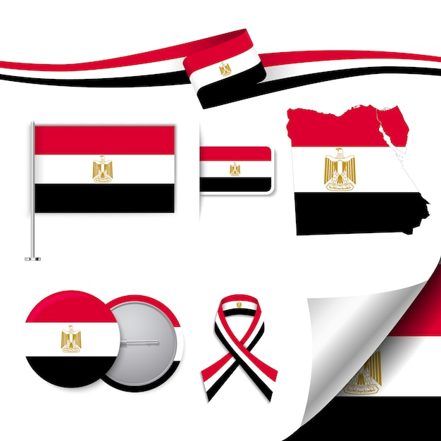  ribbon, design, map, flag, stationery, ribbons, elements, colors, pin, emblem, identity, egypt, culture, country, pack, national flag, map pin, collection, set, tradition