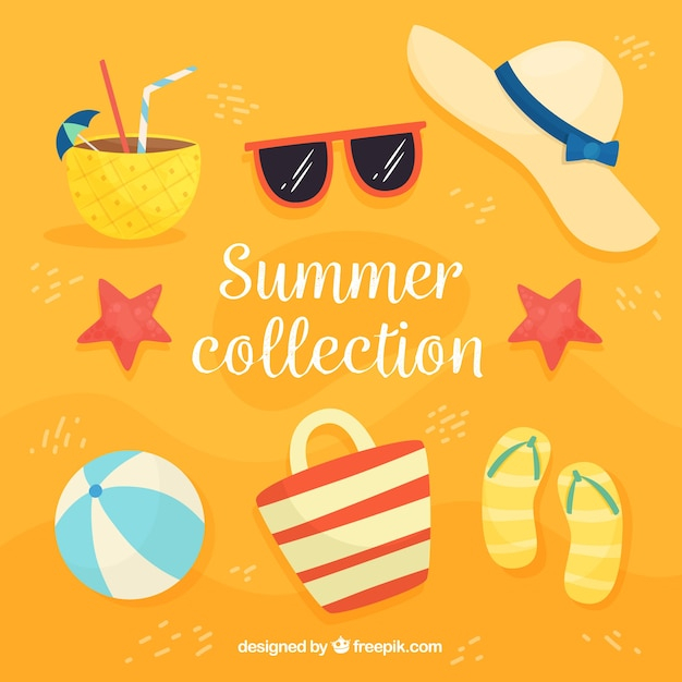 summer,beach,sea,sun,holiday,bag,hat,elements,sunglasses,vacation,sunshine,season,pack,collection,set,flip flops,flip,summertime,seasonal,flops
