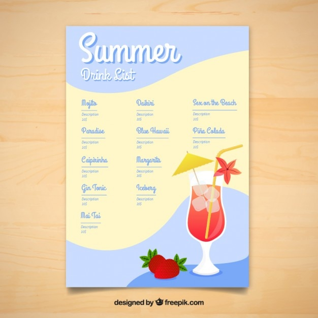 menu,summer,template,beach,sun,holiday,tropical,bar,drink,drinks,vacation,alcohol,summer beach,season,cocktails,menu bar,delicious,menu template,taste,exotic