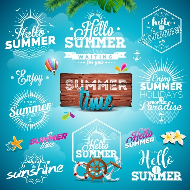  summer, sea, beach, sun, holiday, vacation, summer beach, sunshine, designs, season, collection, set, summertime, seasonal