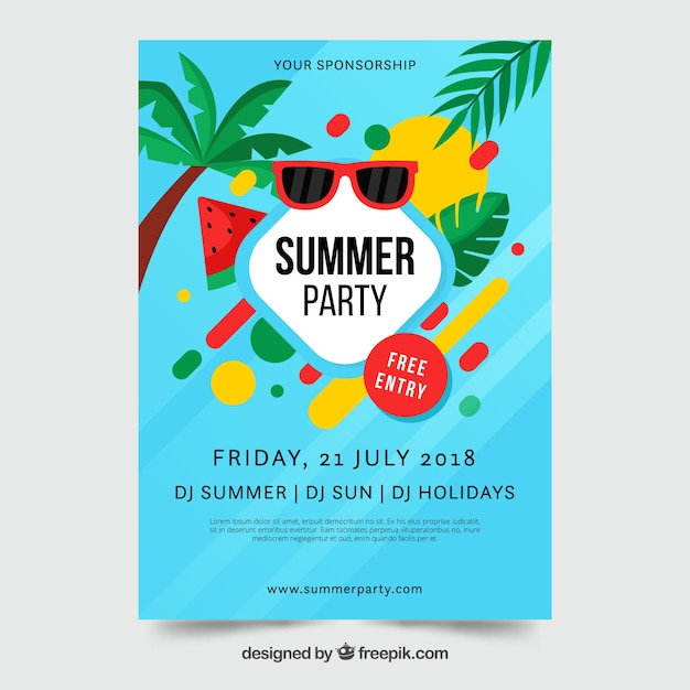  brochure, flyer, poster, music, party, design, summer, template, sea, beach, sun, brochure template, party poster, leaflet, dance, celebration, holiday, event, festival, flyer template
