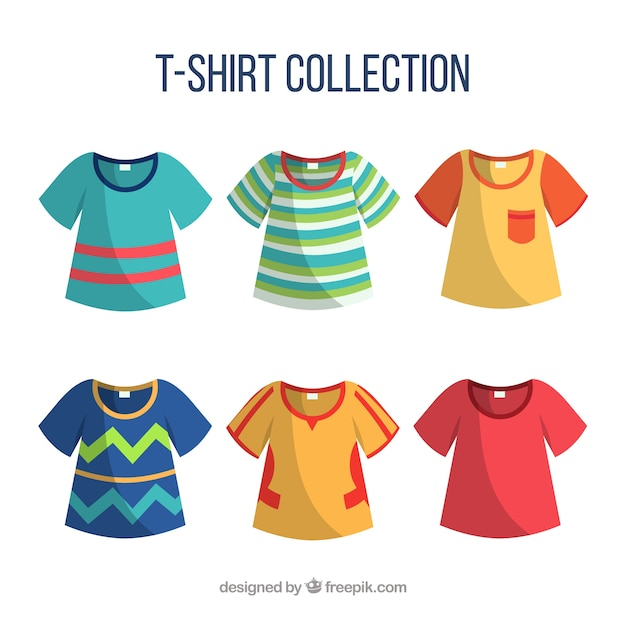 fashion,clothes,colors,tshirt,clothing,cloth,textile,cotton,pack,collection,set,different,tshirts