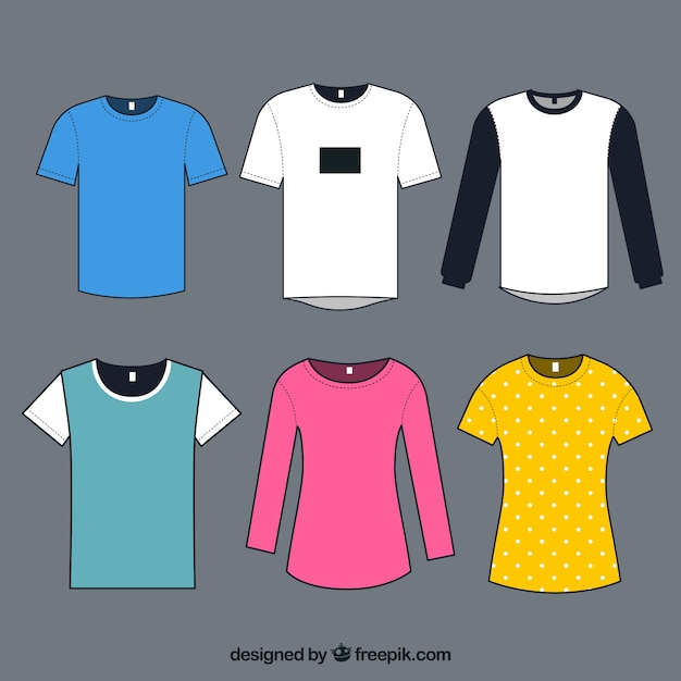  fashion, clothes, colors, clothing, tshirt, cloth, textile, pack, collection, set, different, wear, tshirts, wearing