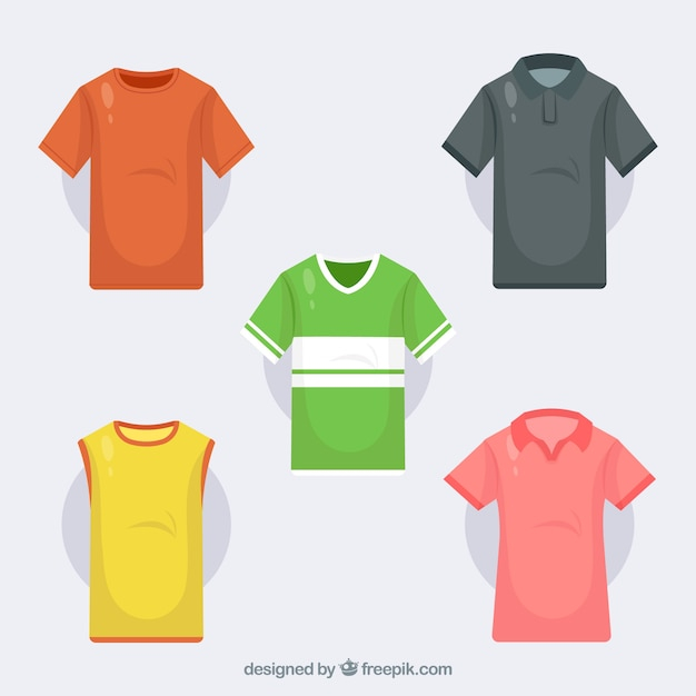  t shirt, clothes, flat, colors, clothing, tshirt, model, templates, cloth, style, pack, tshirt templates, collection, set, different, shirts, models, tshirts, flat style, tshirt model