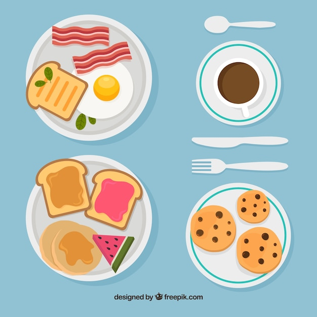 food,coffee,design,restaurant,kitchen,vegetables,flat,cooking,breakfast,egg,flat design,cookies,eat,spoon,fork,watermelon,diet,nutrition,eating,knife