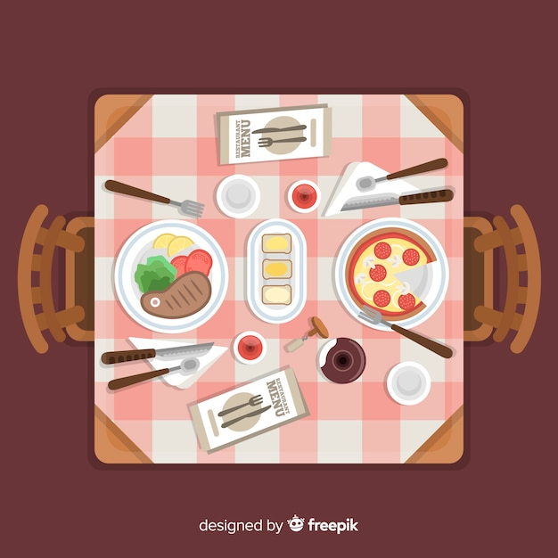  food, design, restaurant, pizza, table, room, meeting, elegant, flat, cooking, glass, meat, modern, interior, chair, flat design, dinner, salad, lunch, cloth
