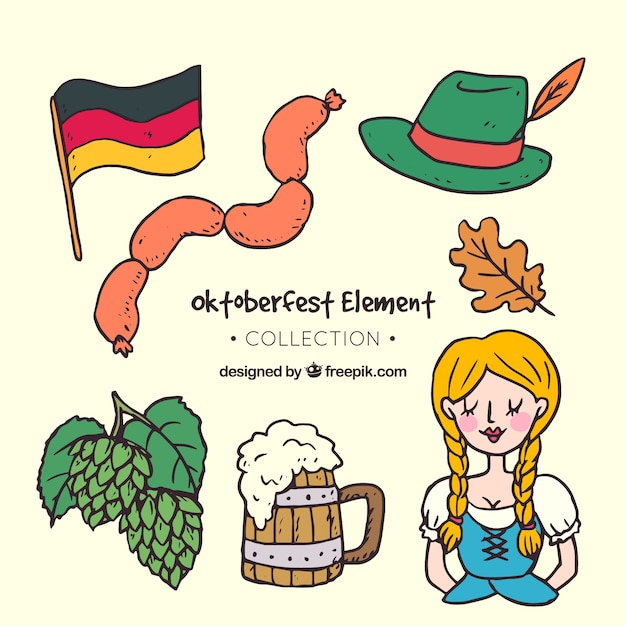 party,hand,leaf,beer,flag,hand drawn,autumn,celebration,colorful,festival,bar,glass,drink,hat,drawing,dress,elements,fun,mug,hand drawing